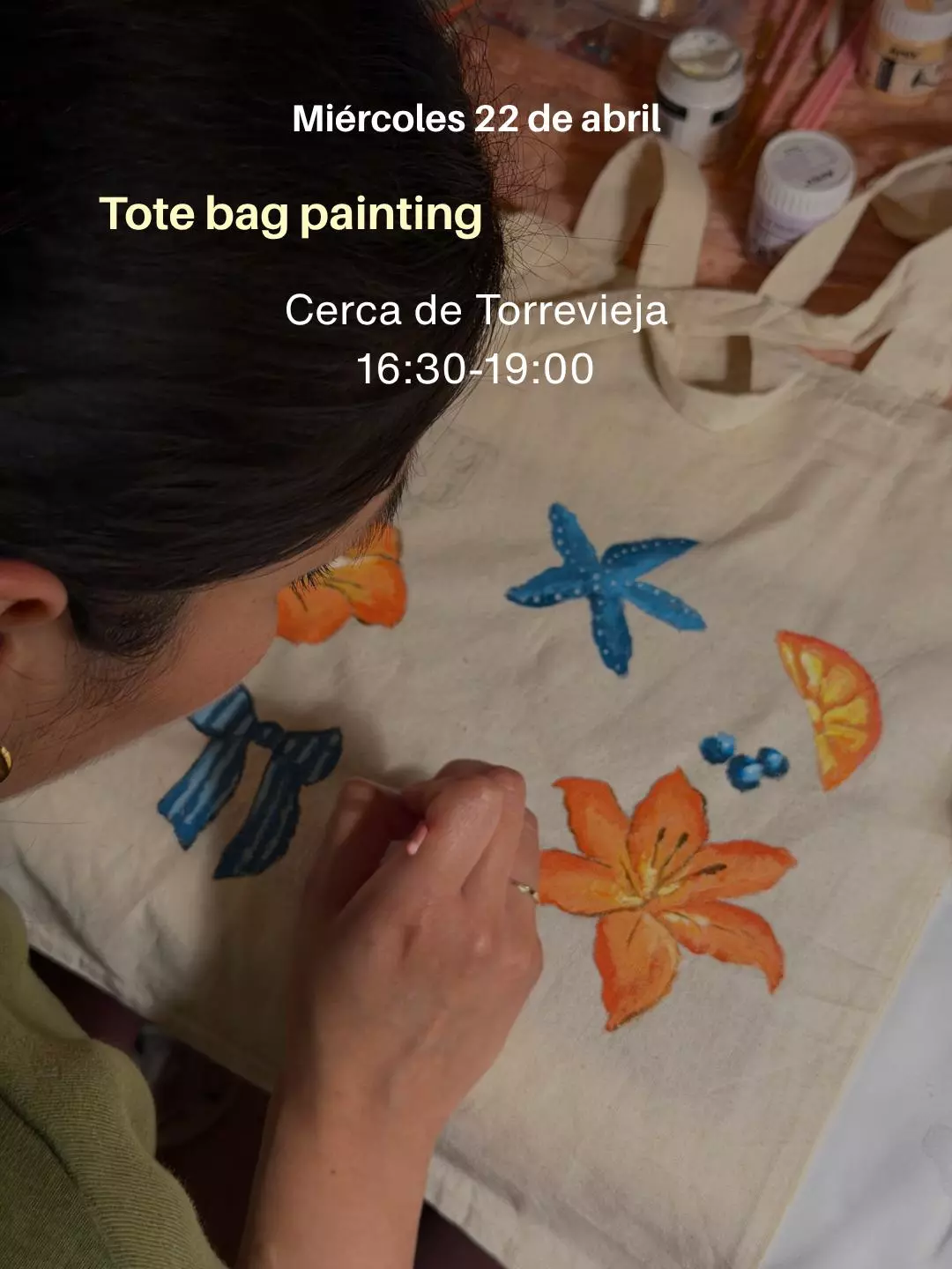 Tote bag painting